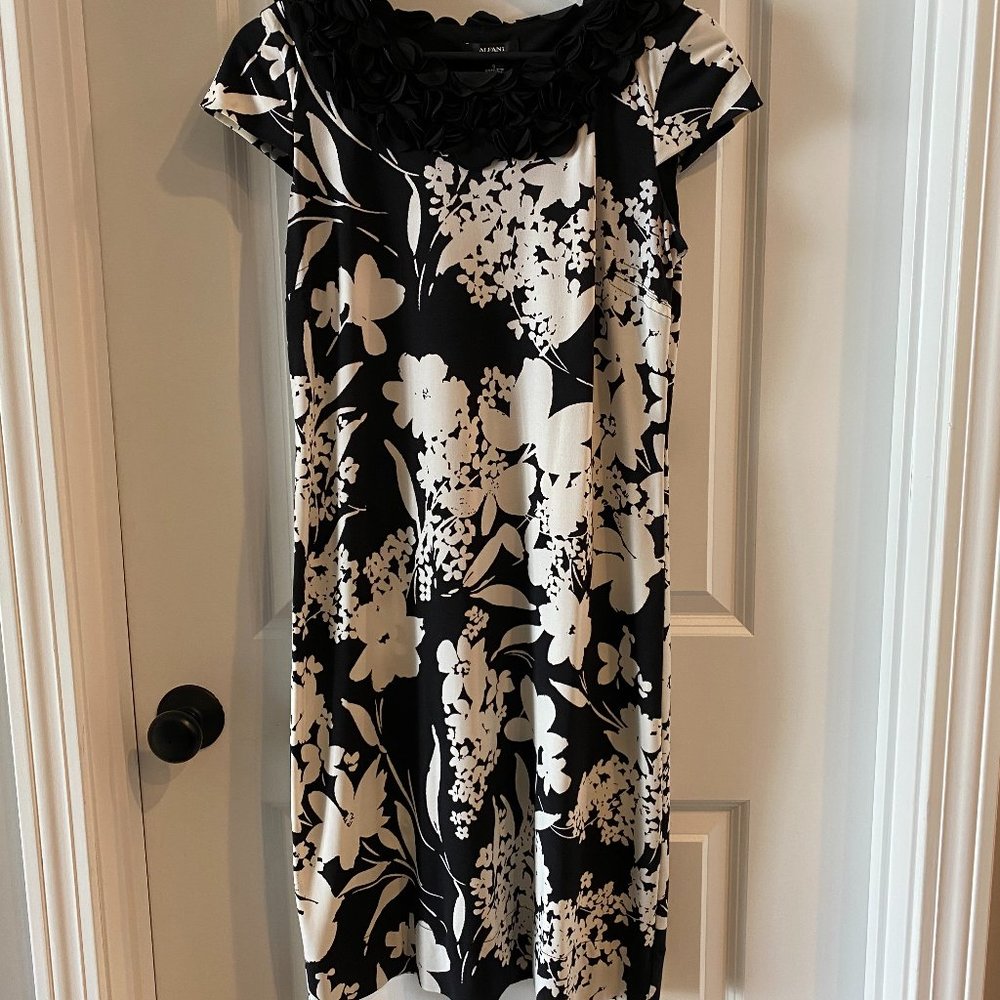Alfani | Black & White Sheath Dress